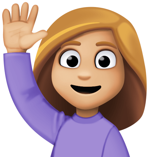 Person Raising Hand: Medium-Light Skin Tone, the previous design