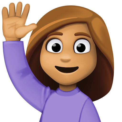 Person Raising Hand: Medium Skin Tone, the previous design