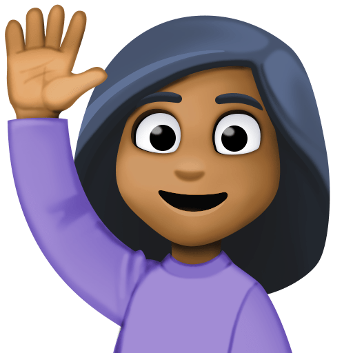Person Raising Hand: Medium-Dark Skin Tone, the previous design