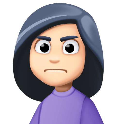 Person Frowning: Light Skin Tone, the previous design