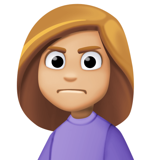 Person Frowning: Medium-Light Skin Tone, the previous design