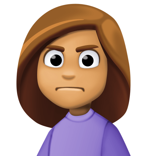 Person Frowning: Medium Skin Tone, the previous design
