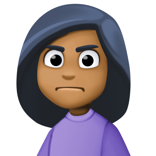 Person Frowning: Medium-Dark Skin Tone, the previous design