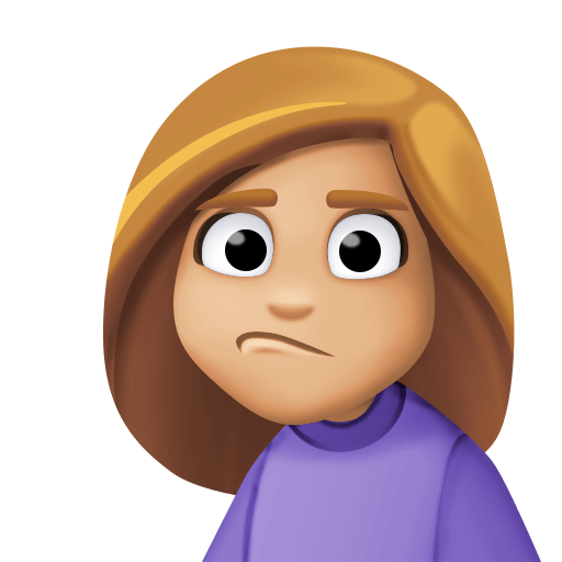 Person Pouting: Medium-Light Skin Tone, the previous design
