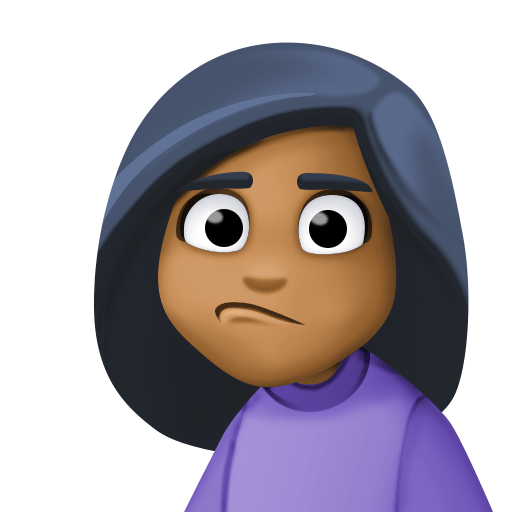 Person Pouting: Medium-Dark Skin Tone, the previous design
