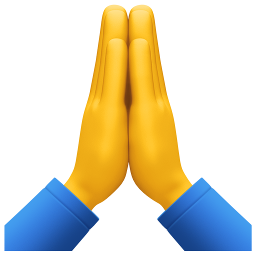 Folded Hands as drawn by Facebook in 4.0