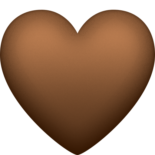 Brown Heart as drawn by Facebook in 4.0