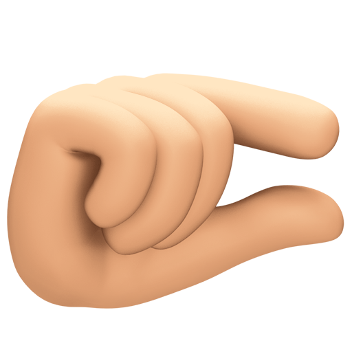 Pinching Hand: Light Skin Tone, the design in this release