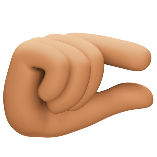 Pinching Hand: Medium-Light Skin Tone, the design in this release