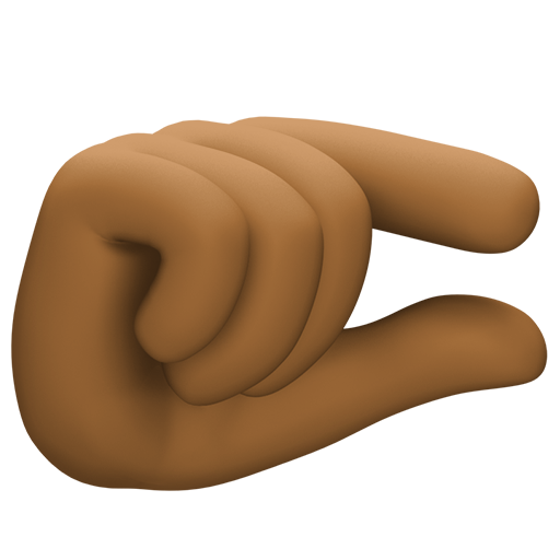 Pinching Hand: Medium-Dark Skin Tone, the design in this release