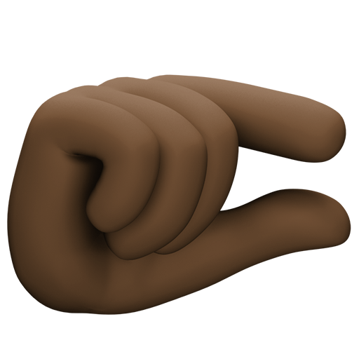 Pinching Hand: Dark Skin Tone, the design in this release