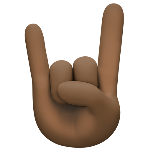 Sign of the Horns: Dark Skin Tone, the design in this release
