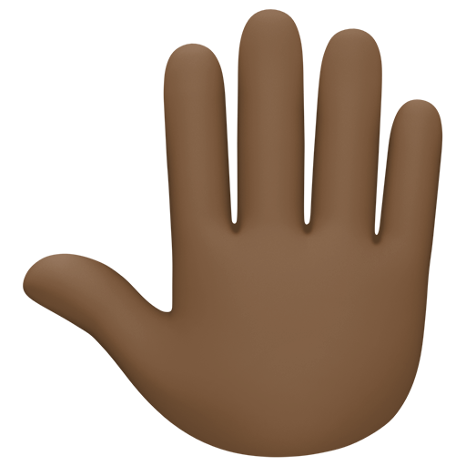 Raised Back of Hand: Dark Skin Tone, the design in this release