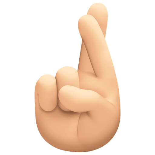 Crossed Fingers: Light Skin Tone, the design in this release