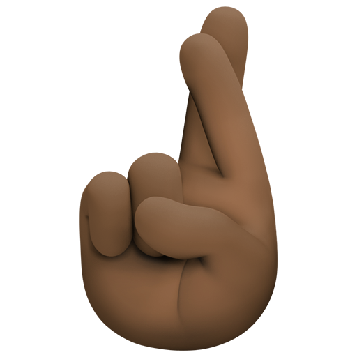 Crossed Fingers: Dark Skin Tone, the design in this release