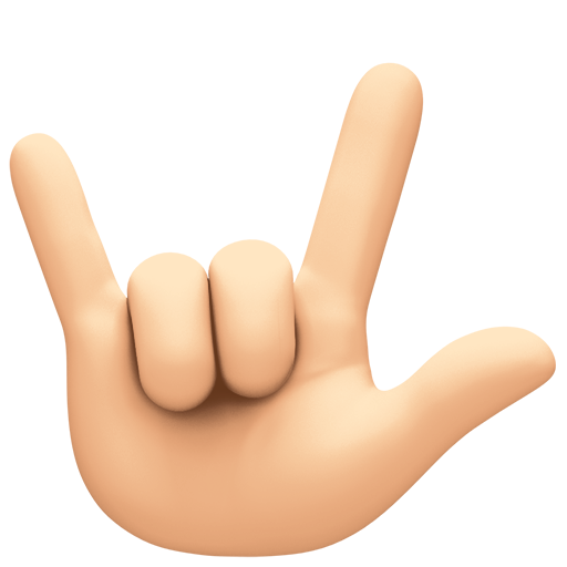 Love-You Gesture: Light Skin Tone, the design in this release