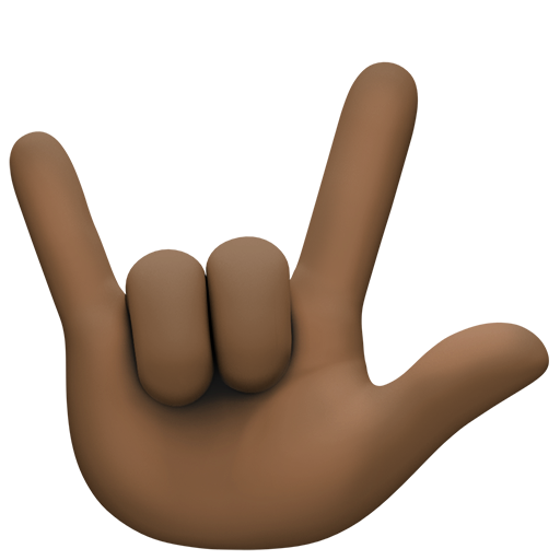 Love-You Gesture: Dark Skin Tone, the design in this release