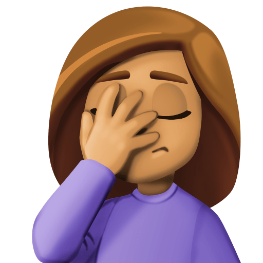 Person Facepalming: Medium Skin Tone, the previous design