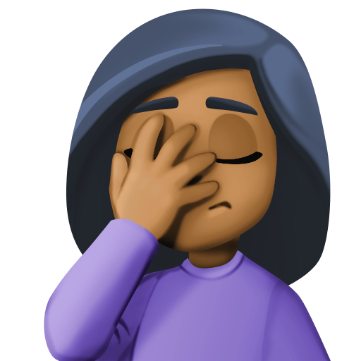 Person Facepalming: Medium-Dark Skin Tone, the previous design