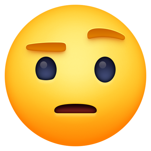 Face with Raised Eyebrow, the design in this release
