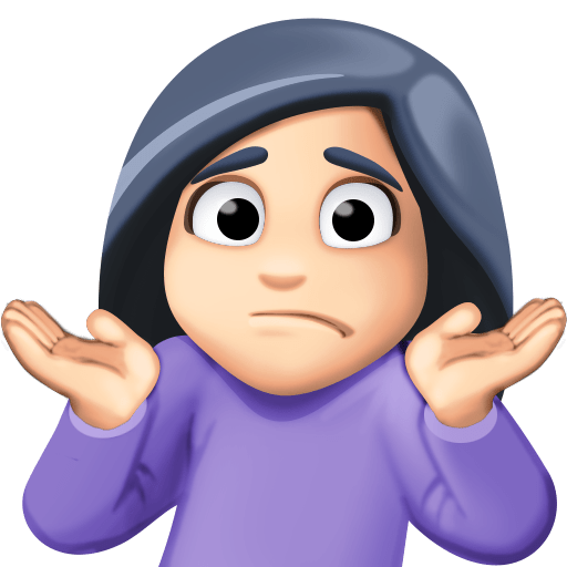 Person Shrugging: Light Skin Tone, the previous design