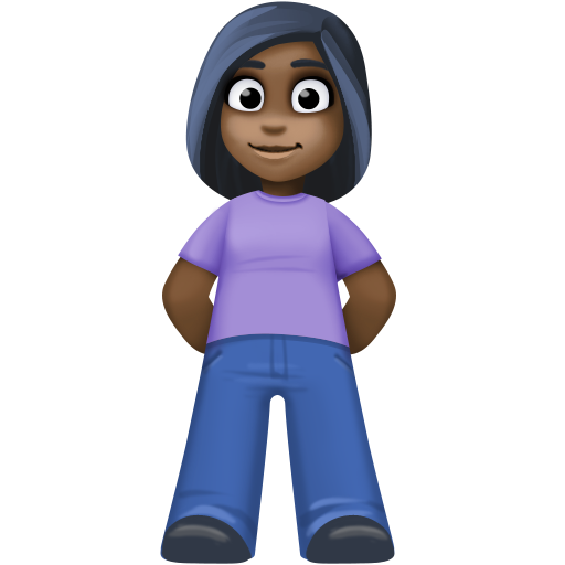 Woman Standing: Dark Skin Tone, the design in this release