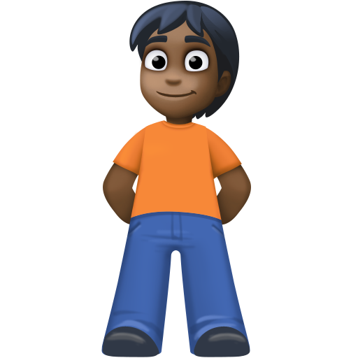 Person Standing: Dark Skin Tone, the design in this release
