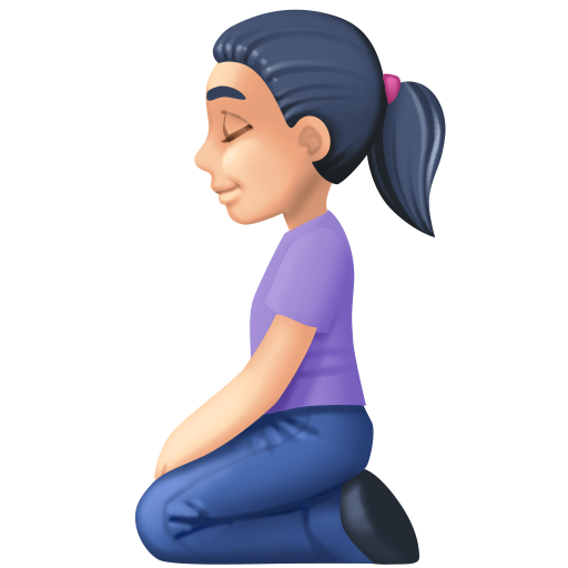 Woman Kneeling: Light Skin Tone, the design in this release