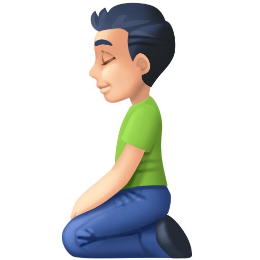Man Kneeling: Light Skin Tone, the design in this release