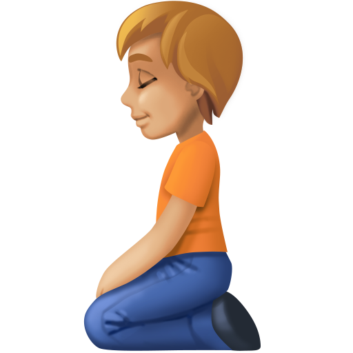 Person Kneeling: Medium-Light Skin Tone, the design in this release