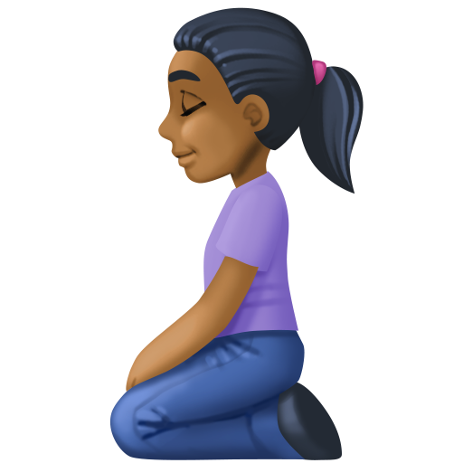 Woman Kneeling: Medium-Dark Skin Tone, the design in this release