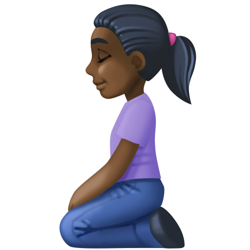 Woman Kneeling: Dark Skin Tone, the design in this release