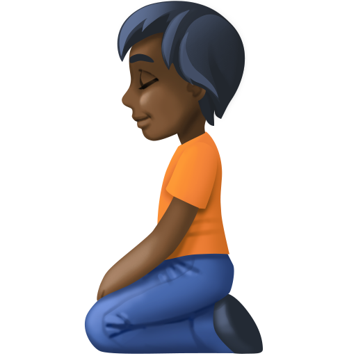 Person Kneeling: Dark Skin Tone, the design in this release