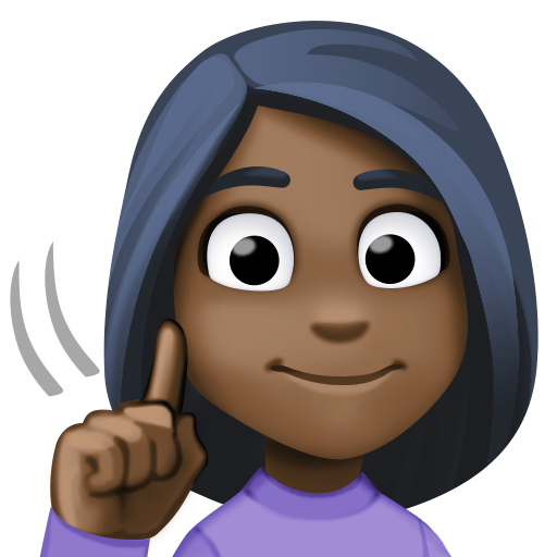 Deaf Woman: Dark Skin Tone, the design in this release