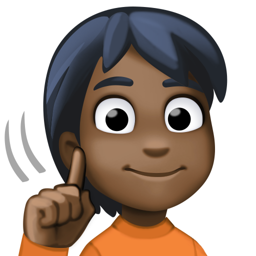 Deaf Person: Dark Skin Tone, the design in this release