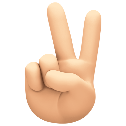 Victory Hand: Light Skin Tone, the design in this release