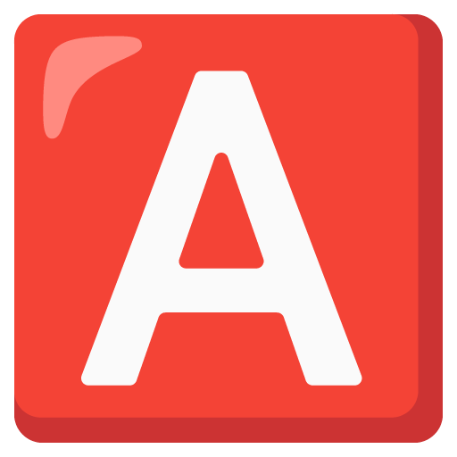 A Button (Blood Type) as drawn by Google in 15.0