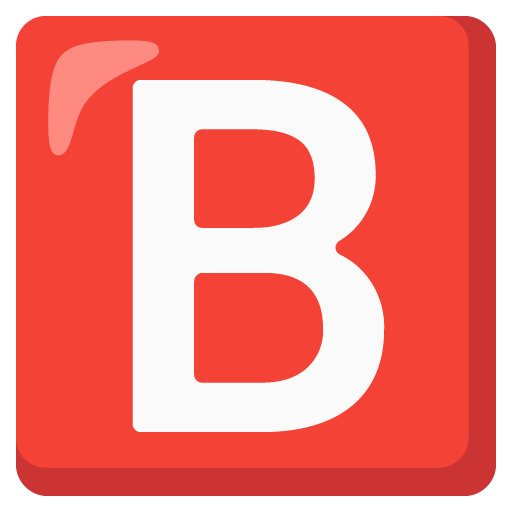 B Button (Blood Type) as drawn by Google in 15.0