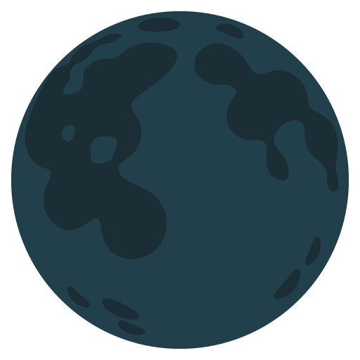 New Moon as drawn by Google in 15.0
