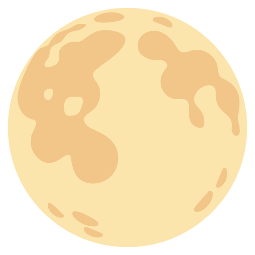 Full Moon as drawn by Google in 15.0