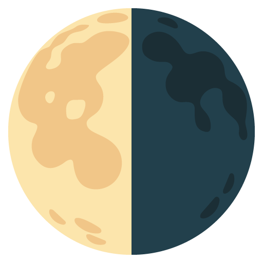 Last Quarter Moon as drawn by Google in 15.0