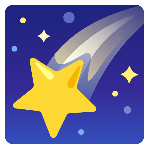 Shooting Star as drawn by Google in 15.0