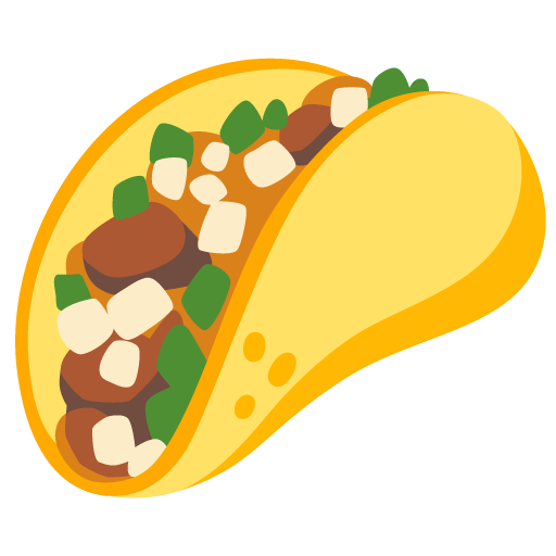 Taco as drawn by Google in 15.0