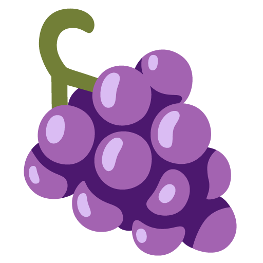 Grapes as drawn by Google in 15.0