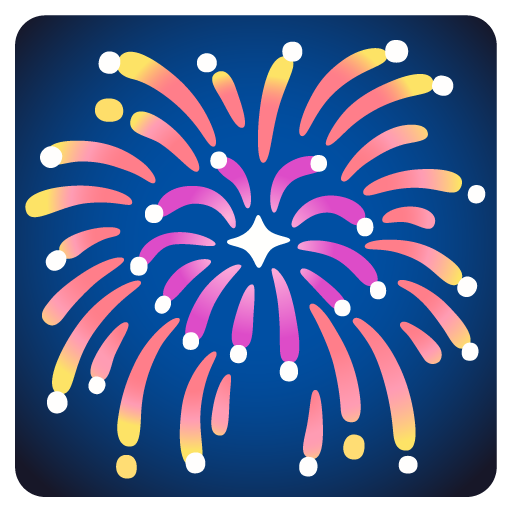 Fireworks as drawn by Google in 15.0