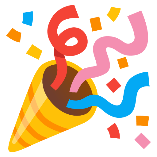 Party Popper as drawn by Google in 15.0