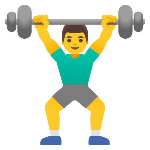 Man Lifting Weights as drawn by Google in 15.0