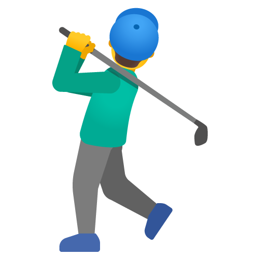 Man Golfing as drawn by Google in 15.0