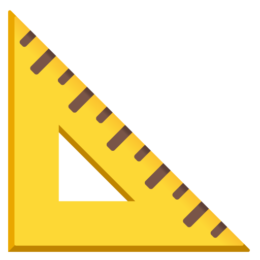 Triangular Ruler as drawn by Google in 15.0
