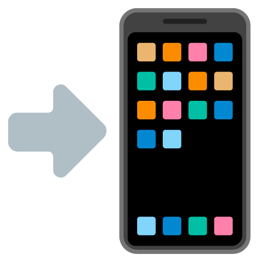 Mobile Phone with Arrow as drawn by Google in 15.0